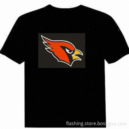 Hot Sale Light-up T-shirts, Made of 100% Cotton, Weighs 180g
